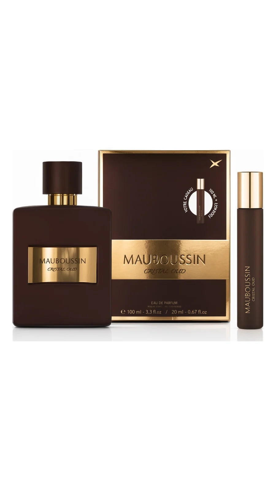 MAUBOUSSIN CRISTAL OUD AVEC SPRAY EAU DE PARFUM 100 ML