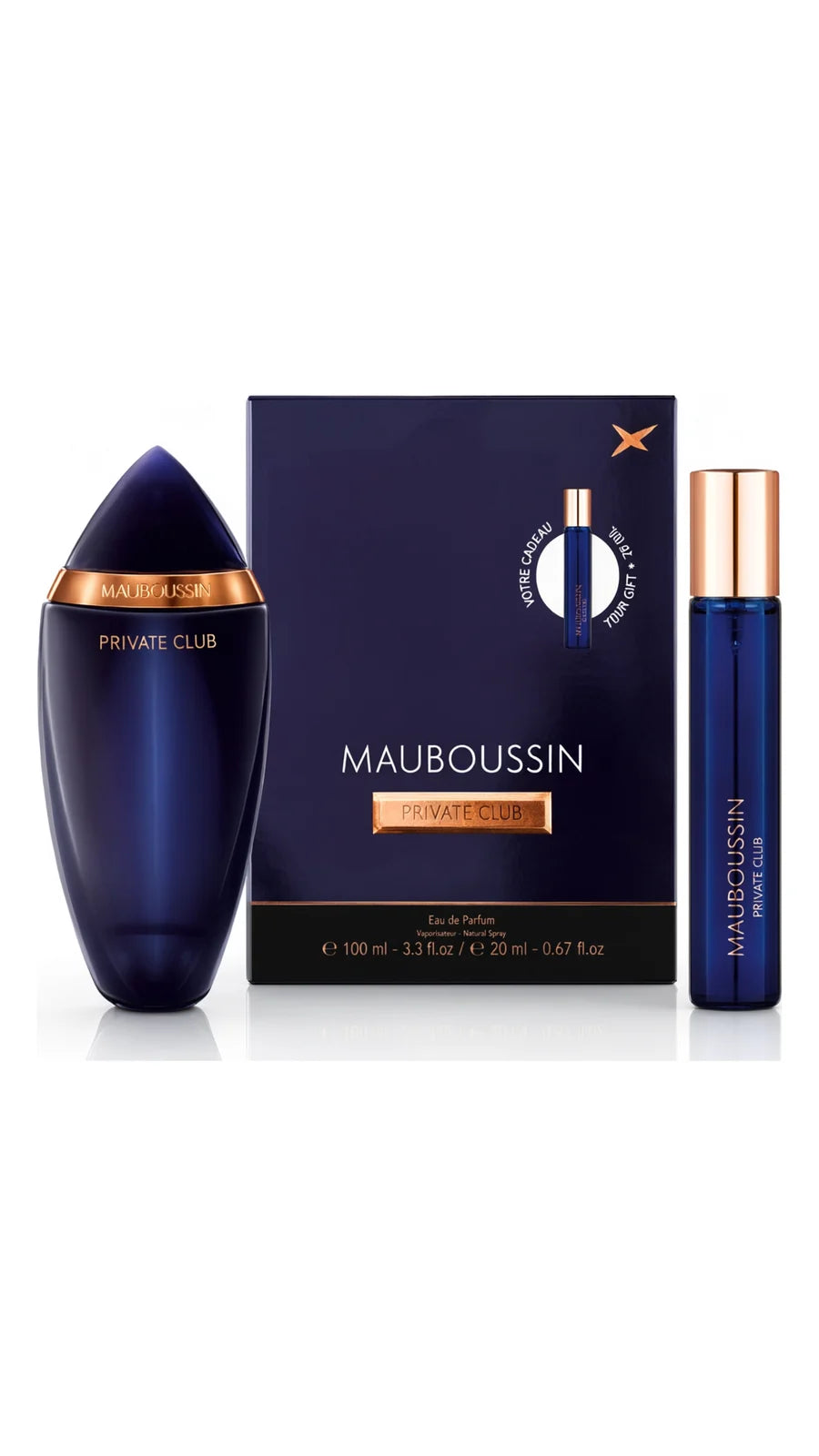 MAUBOUSSIN PRIVATE CLUB AVEC SPRAY EAU DE PARFUM 100 ML